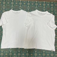 GU コットンクルーネックT 2着（Mサイズ）、UNIQLO HEATTECH 2着（M、Lサイズ）の画像