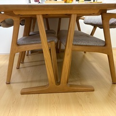 【浜本工芸】木製モダン 天然木 ダイニングテーブルセットの画像