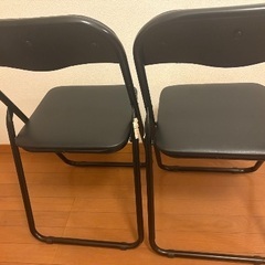 パイプ椅子　2脚　室内来客用の画像