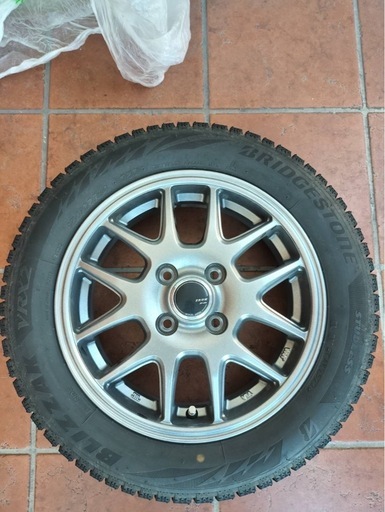 155/65/R14    軽自動車スタッドレス　ホイール、ナット付き