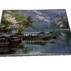 美しい日本の風景 ジグソーパズル3セット 額入り 赤富士　藁葺き　桜　田園風景の画像
