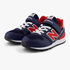 新品new balanceニューバランスYV996 EB3ネイビーレッド22cm キッズ スニーカー ジュニアの画像