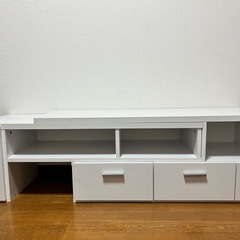 テレビ台　白　可動式の画像