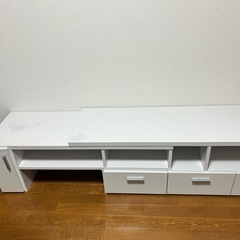 テレビ台　白　可動式の画像