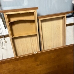 🌿天然木テーブル 引き出し2つ付き 高さ40cm×横90cm×縦60cm 脚取り外し可🌿の画像
