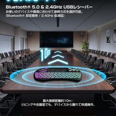 Ewin【アップルモデル専用】超薄型ミニキーボード 日本語配列 タッチパッド内蔵 Bluetooth/2.4GHzデュアル接続 8色バックライト iPhone/iPad/Mac対応 ポータブル type-C充電式 USB-C転送アダプター付属の画像