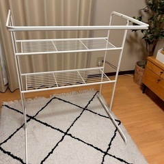 【中古・現在廃盤品】IKEA イケア RASSLIG（ラッスリグ） シェルフユニット　ハンガーレール付きの画像