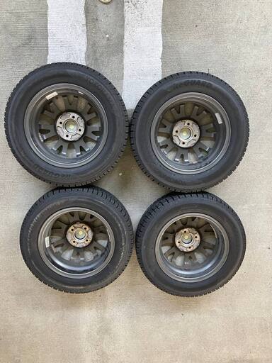 ★順次値下げ中★ [使用ほぼ1冬] ハスラー スタッドレス ＼アルミ付／ 【14インチ 】YOKOHAMA ice GUARD IG5
