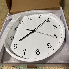 静音秒針・掛け置き時計・ホワイトの画像