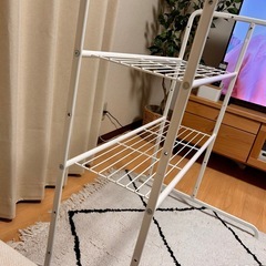 【中古・現在廃盤品】IKEA イケア RASSLIG（ラッスリグ） シェルフユニット　ハンガーレール付きの画像