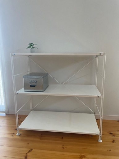 無印良品　スチールユニットシェルフ　ライトグレー