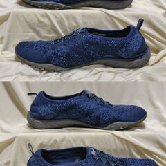 【まだ受付中･送付可能】中古 SKECHERS スケッチャーズ Air-Cooled MEMORY FORM ブルー 24.5㎝ 早い者勝ちです✨✨の画像