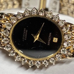 Waltham ウォルサム　クォーツ腕時計　GP on silver ダイヤ入りの画像