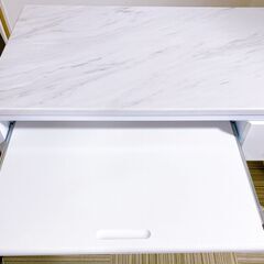 M610  LOWYA コンパクトデスク  スライドテーブル 引き出し付きの画像