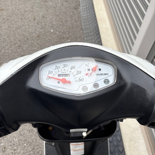 4294.高年式　アドレスv50（白メーター）　バッテリー、ミラー新品　千葉県柏市　即日配送、自走引き取りも可能