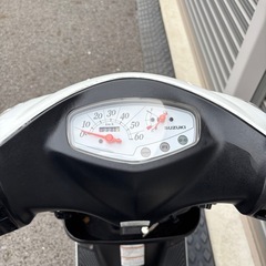 4294.高年式　現行型アドレスv50（白メーター）　バッテリー、ミラー新品　千葉県柏市　即日配送、自走引き取りも可能の画像