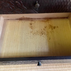 鎌倉彫り　鏡台　桐　アンティークの画像