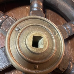 舵　ハンドル　　インテリア　アンティークの画像