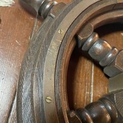 舵　ハンドル　　インテリア　アンティークの画像