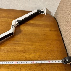 デュアルモニターアーム ホワイト 白の画像