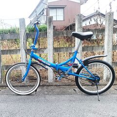 ★お届け可!!★ CAPTAIN STAG  20インチ 折りたたみ自転車 6段変速の画像