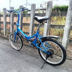 ★お届け可!!★ CAPTAIN STAG  20インチ 折りたたみ自転車 6段変速の画像