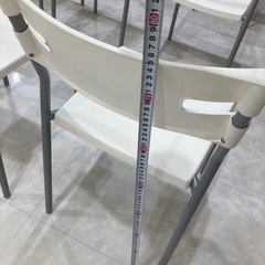 ④20脚まとめ売り IKEA LAVER 椅子 イケア　チェア ホワイト スタッキングチェアまとめ売り の画像