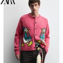 即完売‼️ZARA×Disney ドナルド　カーディガン⭐️Mサイズ新品未使用の画像