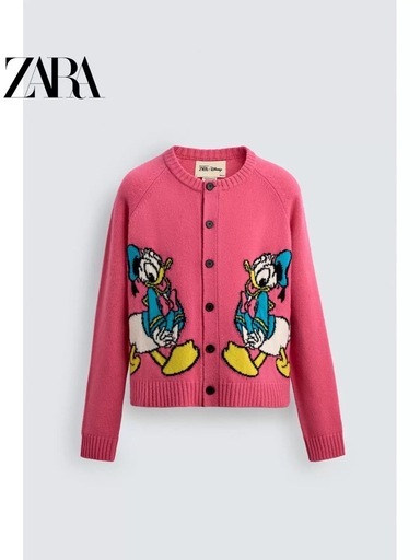 即完売‼️ZARA×Disney ドナルド　カーディガン⭐️Mサイズ新品未使用 即完売‼️ZARA×Disney ドナルドカーディガン⭐️Mサイズ新品未使用 (周