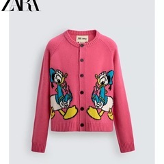 即完売‼️ZARA×Disney ドナルド　カーディガン⭐️Mサイズ新品未使用の画像