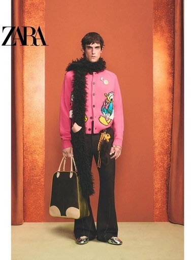 即完売‼️ZARA×Disney ドナルドカーディガン⭐️Mサイズ新品未使用 (周