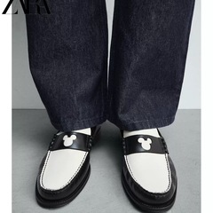 ZARA ミッキーマウス ローファー即完売‼️ Disney ⭐️26.5新品未使用の画像