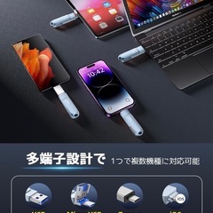 【新品】　USBメモリ　512Gbp 4in1 データ保存　シルバーの画像