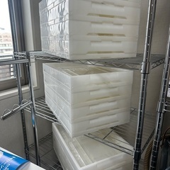 5個セット　アイリスオーヤマ ハード折りたたみコンテナ 50L HDOC-50L クリアの画像