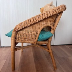 Ikea ラタンチェア　子ども用の画像