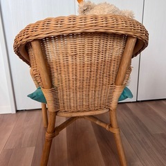 Ikea ラタンチェア　子ども用の画像