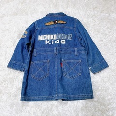 MICHIKOLONDON ワッペン デニムワンピース　100cmの画像