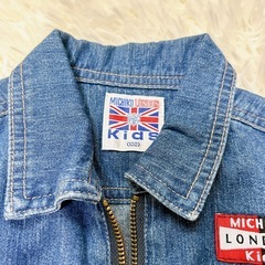 MICHIKOLONDON ワッペン デニムワンピース　100cmの画像