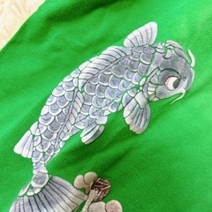 和柄　鯉　グリーン　Tシャツの画像