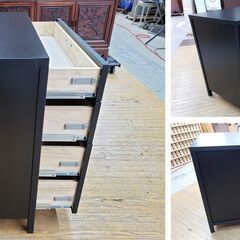 J13　東海家具　脚付き　四段チェストの画像