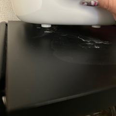 ラップホルダー付き 伸縮レンジ上ラックブラックの画像