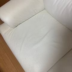 ソファ　白　　2人掛けの画像