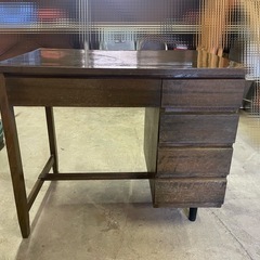 木製机　昭和レトロ机　中古品の画像