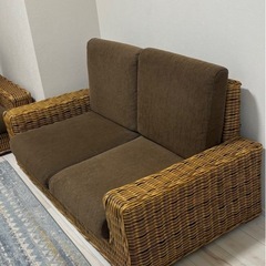 高品質二人掛けソファの画像
