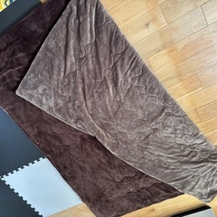 厚手こたつ布団 無地ブラウン 100×190cm 洗濯済み 比較的綺麗✨の画像