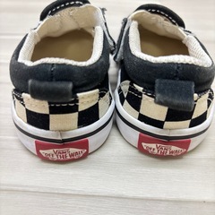VANS バンズ キッズ スニーカー 12cm キッズ チェッカー スリッポンの画像