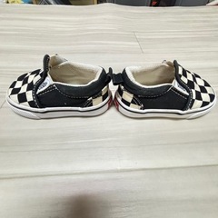 VANS バンズ キッズ スニーカー 12cm キッズ チェッカー スリッポンの画像