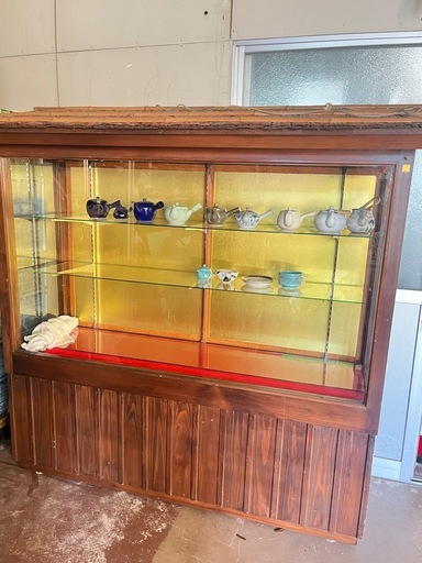 昭和レトロ、ヴィンテージ、アンティーク　
ショーケース 展示棚