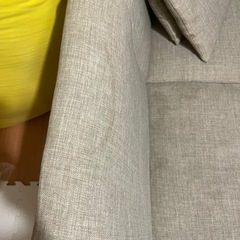 【2人がけ掛け】グレー布ソファの画像
