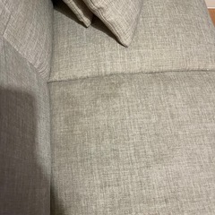 【2人がけ掛け】グレー布ソファの画像